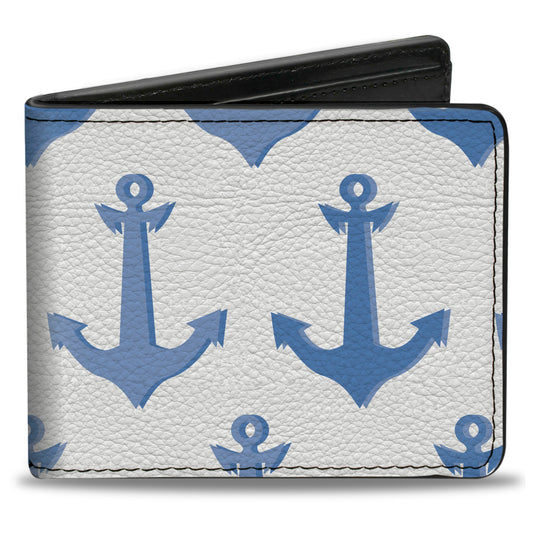 Bi-Fold Wallet - Anchor2 CLOSE-UP Turquoise Blues