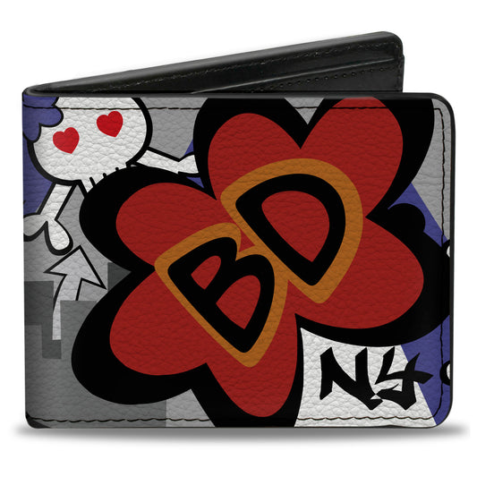 Bi-Fold Wallet - Buckle-Down Cartoon