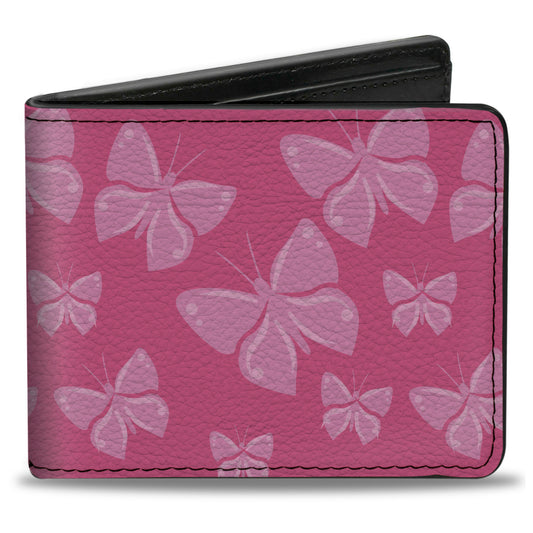 Bi-Fold Wallet - Butterflies Pink
