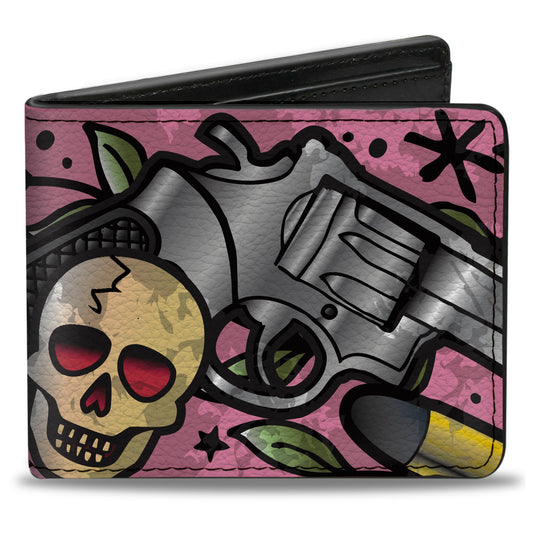 Bi-Fold Wallet - Born to Raise Hell CLOSE-UP Pink