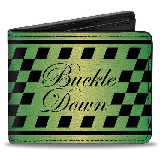 Bi-Fold Wallet - Buckle-Down Cab Stripe Green Yellow Fade