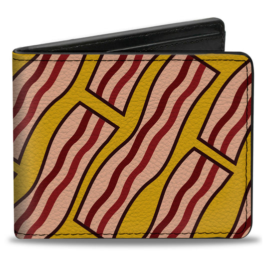 Bi-Fold Wallet - Bacon Cartoon Yellow