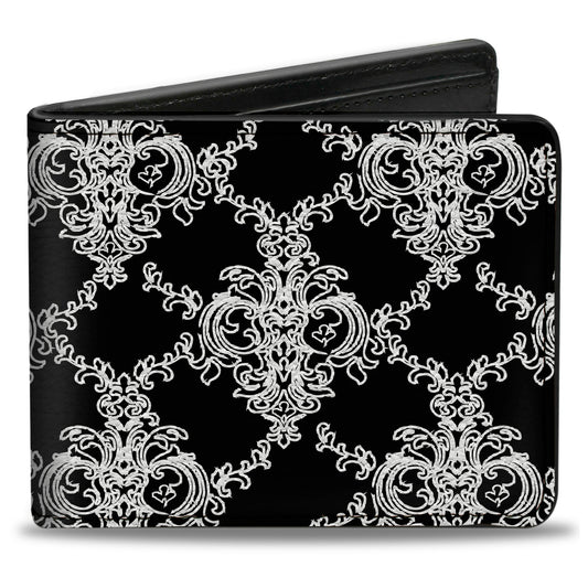 Bi-Fold Wallet - Boudoir Wallpaper Black White