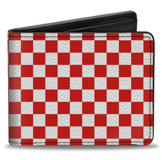 Bi-Fold Wallet - Checker Red White