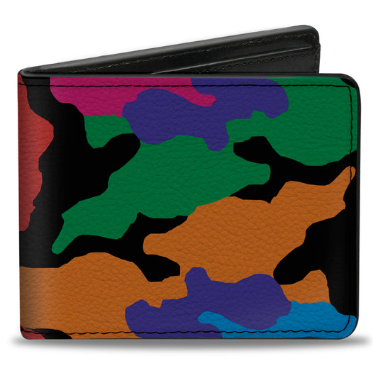 Bi-Fold Wallet - Camo Multi Neon