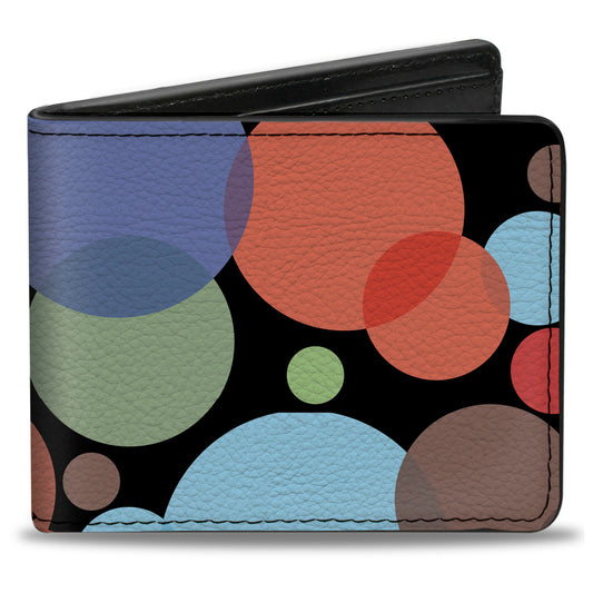 Bi-Fold Wallet - Dots White Transparent Multi Color