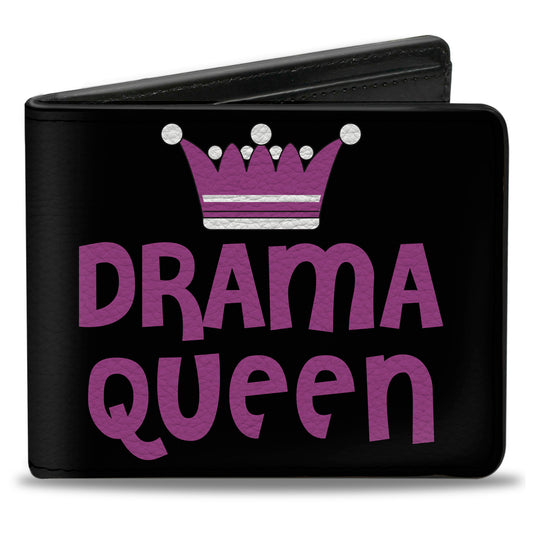 Bi-Fold Wallet - DRAMA QUEEN Black Fuchsia