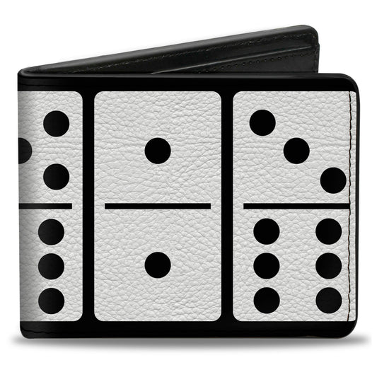 Bi-Fold Wallet - Dominoes Black White Black