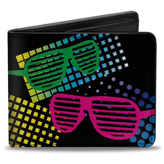 Bi-Fold Wallet - Eighties Shades Black Neon