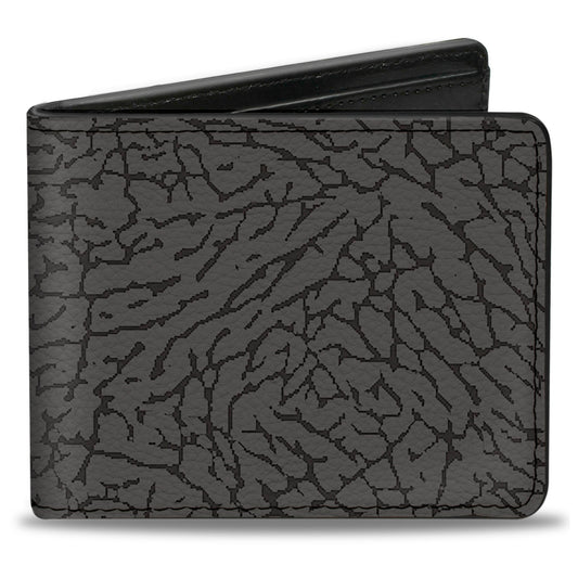 Bi-Fold Wallet - Elephant Crackle Grays
