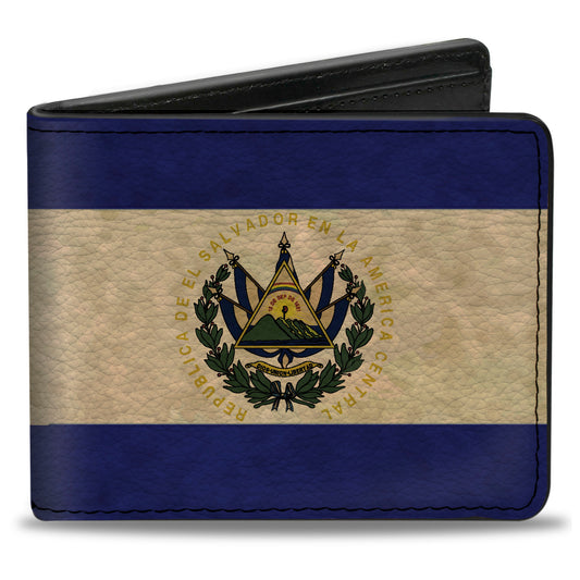 Bi-Fold Wallet - El Salvador Flag Black