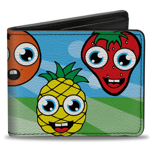 Bi-Fold Wallet - Fruit Cartoon