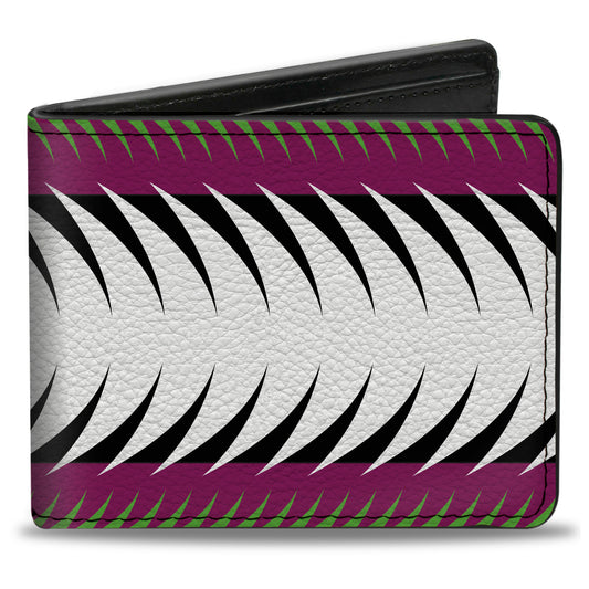 Bi-Fold Wallet - Fish Tail Fuchsia Black White