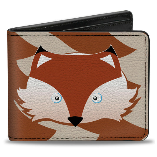 Bi-Fold Wallet - Fox Face Tail Orange Natural