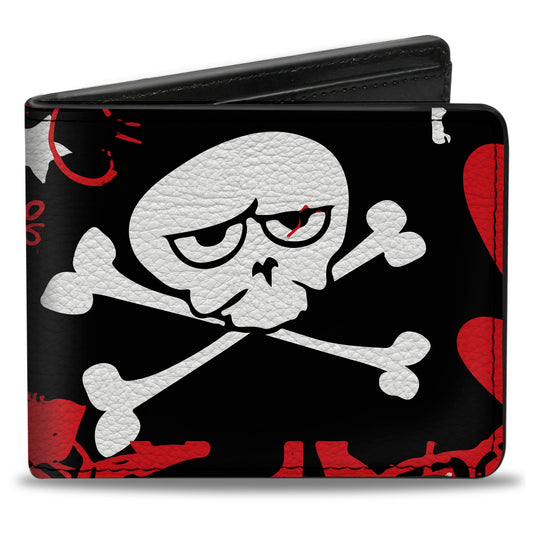 Bi-Fold Wallet - Graffiti Women's