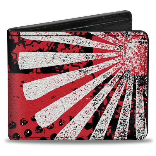 Bi-Fold Wallet - Grunge Chaos Red