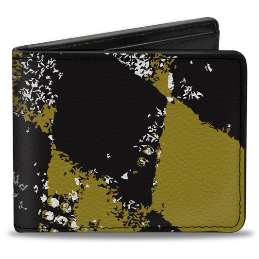 Bi-Fold Wallet - Grunge Checker Flag Green