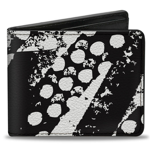 Bi-Fold Wallet - Grunge Tread Black White