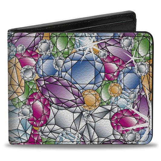 Bi-Fold Wallet - Gems Stacked Multi Color