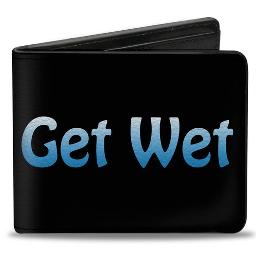 Bi-Fold Wallet - GET WET Black Baby Blue