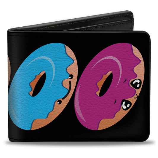 Bi-Fold Wallet - Glaze Donut Expressions Black