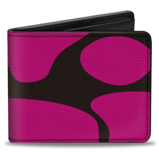 Bi-Fold Wallet - Giraffe Spots Black Fuchsia