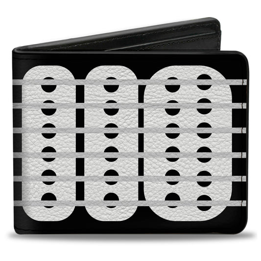 Bi-Fold Wallet - Guitar Neck Black White