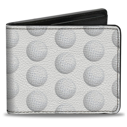 Bi-Fold Wallet - Golf Ball Dimples Whites