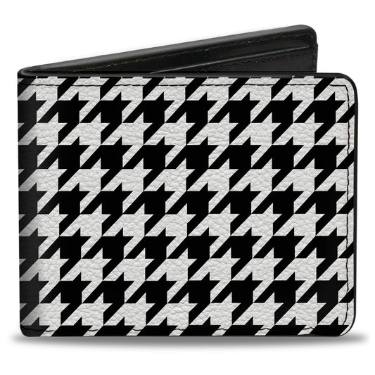 Bi-Fold Wallet - Houndstooth Black White
