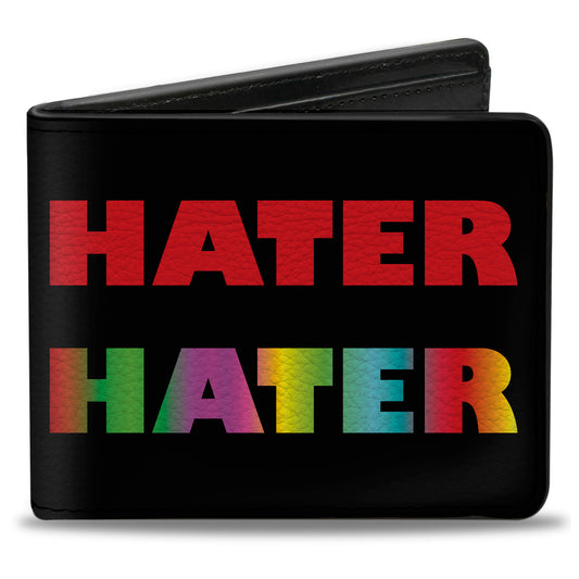 Bi-Fold Wallet - HATER Black Red Rainbow Fade