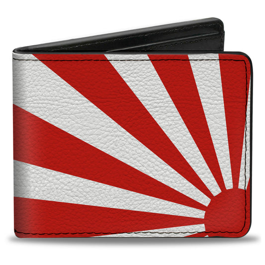 Bi-Fold Wallet - Rising Sun White Red