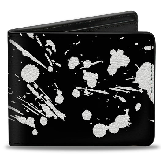 Bi-Fold Wallet - Splatter Black White