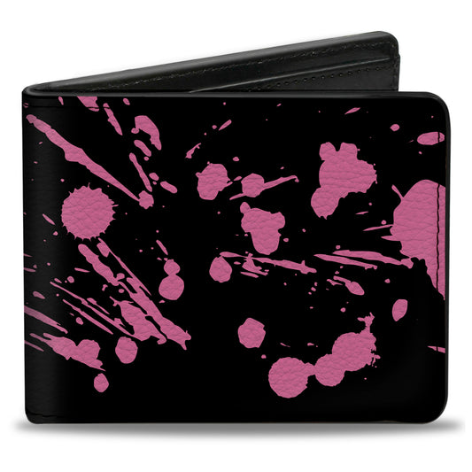 Bi-Fold Wallet - Splatter White Pink