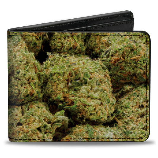 Bi-Fold Wallet - Vivid Marijuana Nugs2 Stacked
