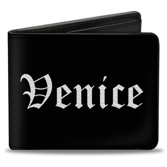 Bi-Fold Wallet - VENICE Old English Black White