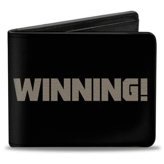 Bi-Fold Wallet - WINNING! Black Gray
