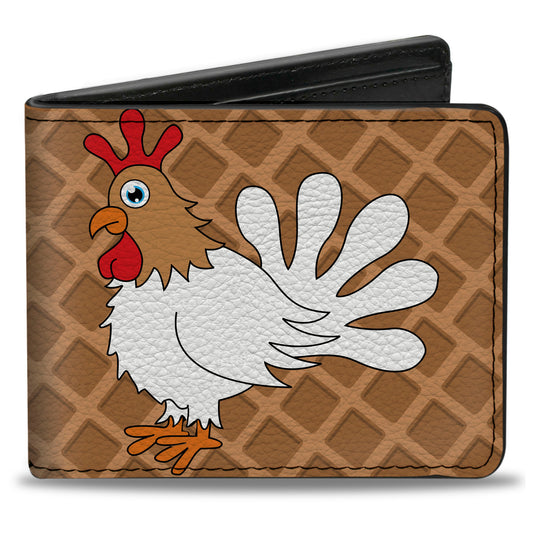 Bi-Fold Wallet - Waffle Chicken Poses
