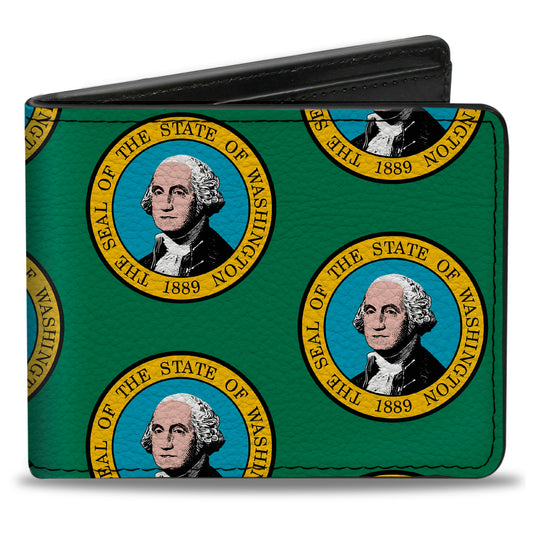 Bi-Fold Wallet - Washington Flag