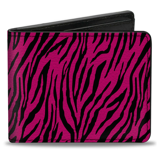 Bi-Fold Wallet - Zebra 2 Fuchsia Pink