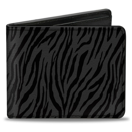 Bi-Fold Wallet - Zebra 2 Black Gray