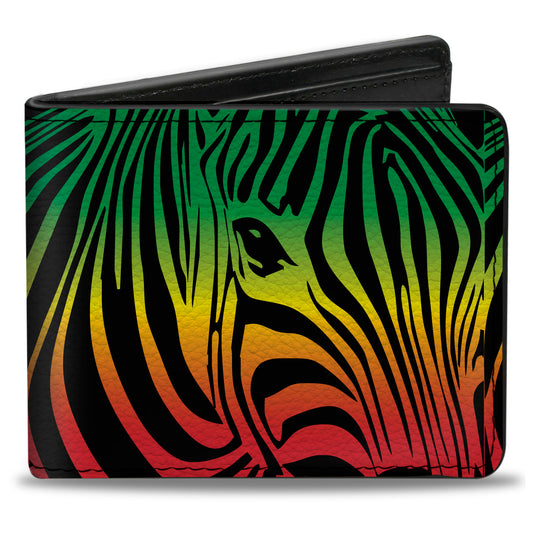 Bi-Fold Wallet - Zebra Head Rasta