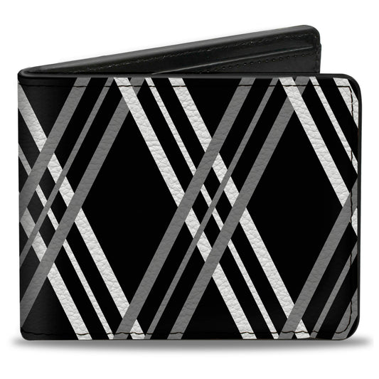 Bi-Fold Wallet - Zig Zag Black Gray White