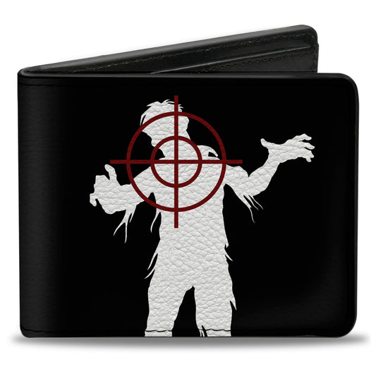 Bi-Fold Wallet - ZOMBIE KILLER Zombie Target Black White Red