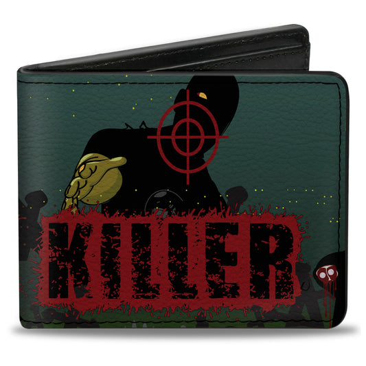 Bi-Fold Wallet - ZOMBIE KILLER Zombie March Green Red Black