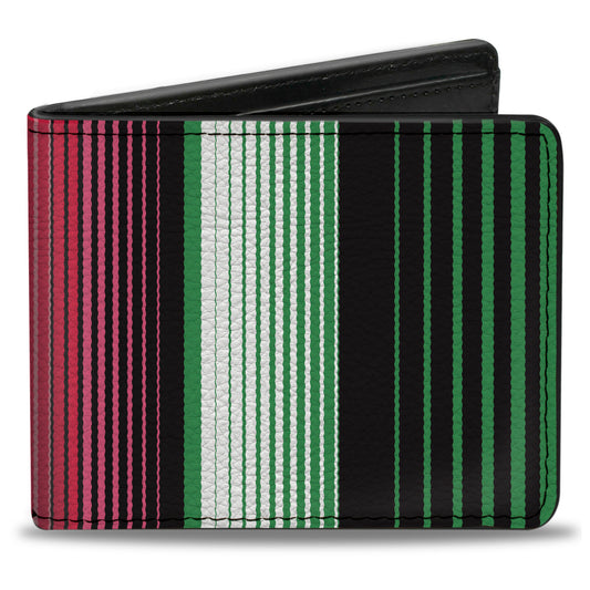 Bi-Fold Wallet - Zarape5 Vertical Multi Color Stripe