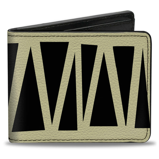 Bi-Fold Wallet - Zig Zag Doodle Cream Black