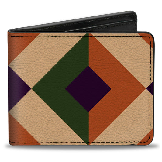Bi-Fold Wallet - Aztec16 Oranges Green Purple