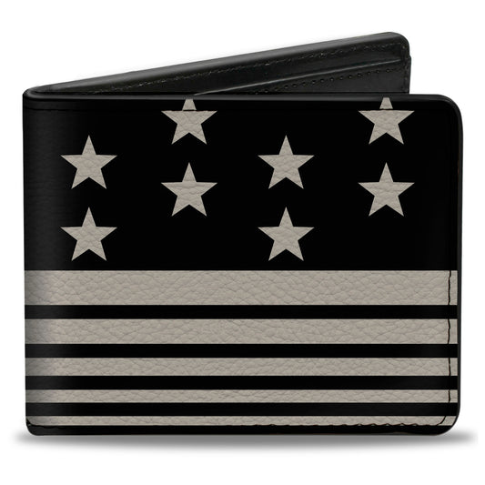 Bi-Fold Wallet - Americana Stars & Stripes8 Black Cream