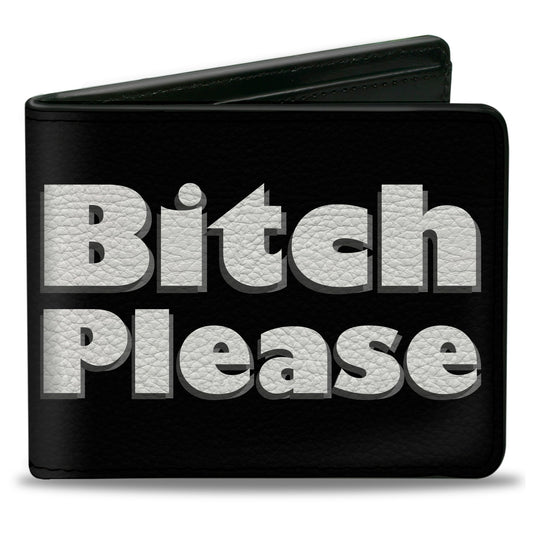 Bi-Fold Wallet - BITCH PLEASE Black White