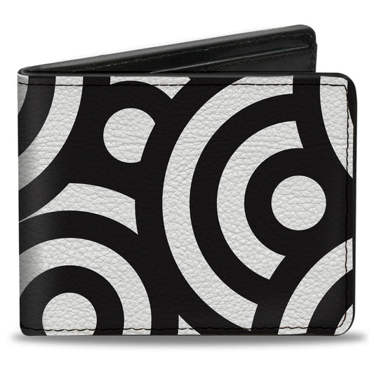 Bi-Fold Wallet - Bullseye Stacked Black White